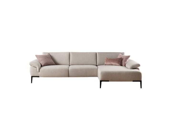 Rom Wave Ecksofa mit Sitztiefenverstellung und klappbaren Armleh