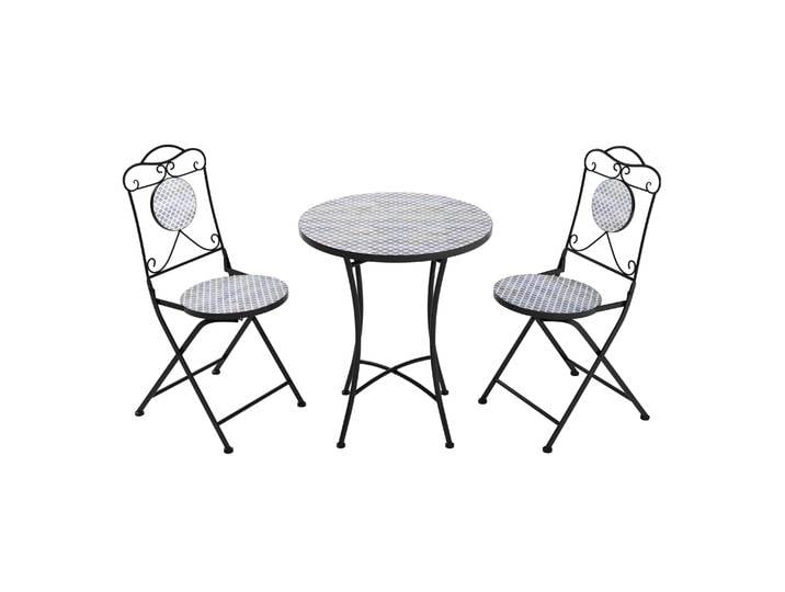Bistroset MOSAIK 3-teilig Perle blau/grau
