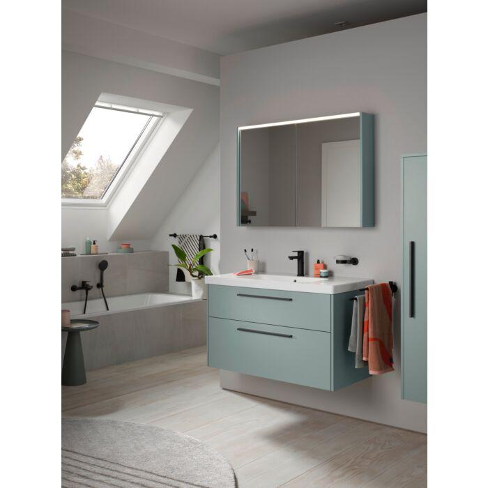 Duravit D-Code Möbelwaschtisch 23991000002 1000x480mm, mit Überlauf, Hahnloch, Weiß Hochglanz
