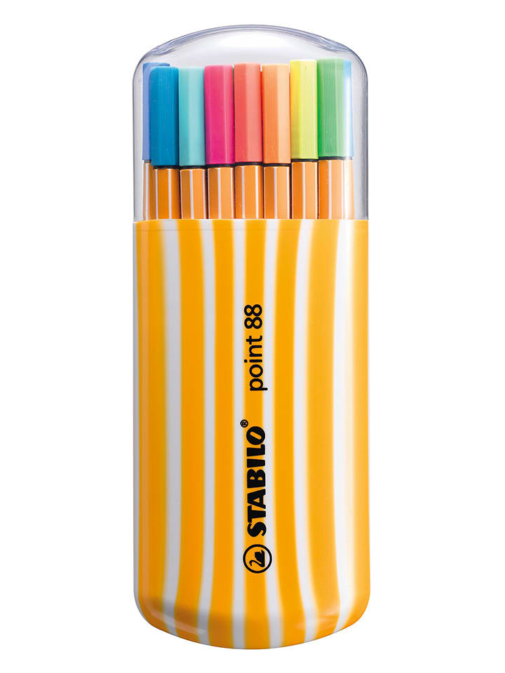 Fineliner "STABILO point 88 Zebrui - 20 Stück - onesize