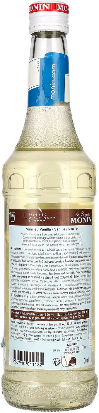 Le Sirop de Monin VANILLE ZUCKERFREI 0,7l