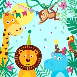 Duni 240x PAPER + DESIGN Tissue-Serviette 33 x 33 cm Party Animals 3-lagig