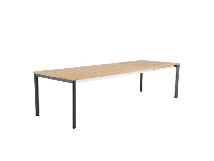MWH Alutapo Ausziehtisch Aluminium/Teak