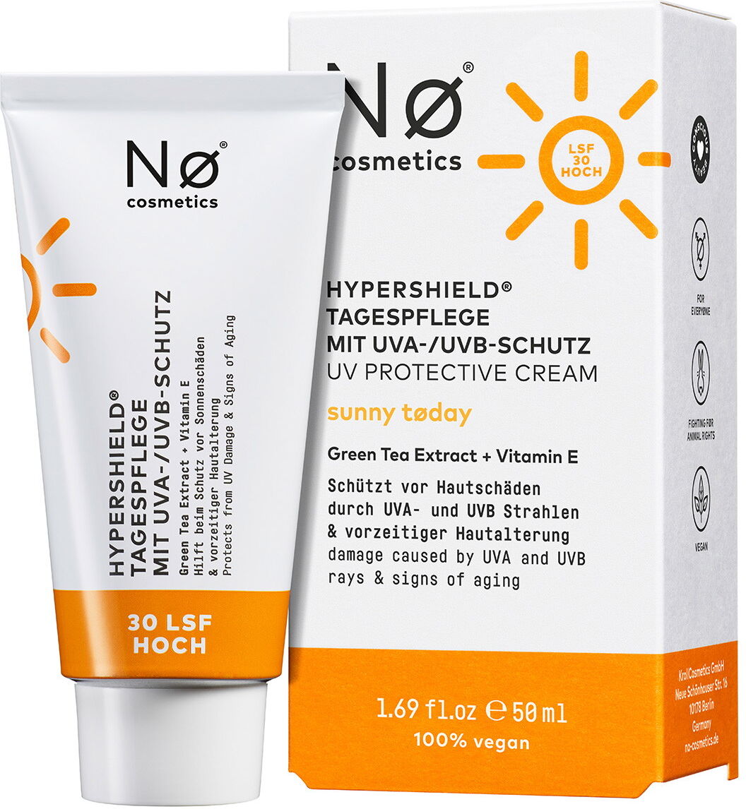 50ml Nø Cosmetics sunny tøday Hypershield Tagespflege mit UVA-/UVB-Schutz