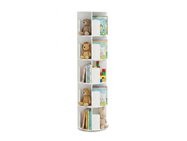LuxusKollektion Drehregal Drehregal Kinder 5 Ebenen Weiß Rund, 1-tlg.