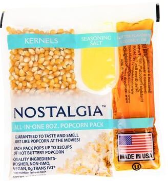 Nostalgia Best Tasting Premium 8-Ounce Popcorn, Oil & Seasoning Salt All-In-One Packs - 24 Count