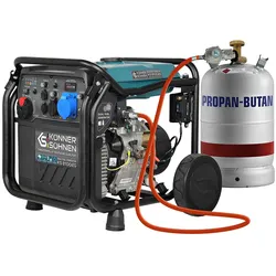 "Könner & Söhnen" LPG/Benzin-Inverter-Generator KS 8100iEG - 8kW Nennleistung - Gas-/Benzinmotor