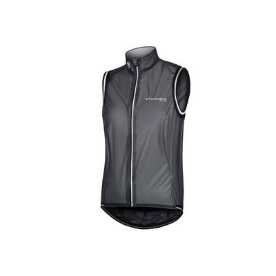 Kurzweste ENDURA "Endura Hardshell-Weste", Damen, Gr. S, schwarz, Obermaterial: 100% Nylon NY., uni, modern fit, V-Ausschnitt, Westen, mit Reflektierenden Elemente