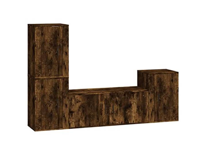 KGFHERENB 4-tlg. TV-Schrank-Set Wandmontage Hängend Räuchereiche Schafft wertvolle Bodenfreiheit im Wohnzimmer durch flexible Wandaufhängung und strukturierte Ablageflächen.