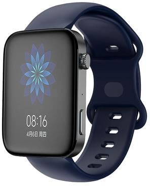 Everyday Crate Xiaomi Mi Watch 18mm Silicone Watch Band With Butterfly Buckle Soft Replacement Strap midnight Blue