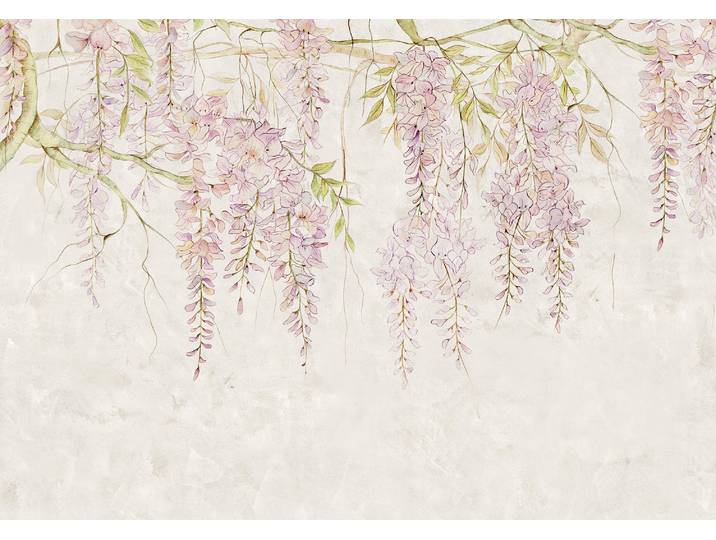 Vliestapete KOMAR Digitaldruck Vlies - Wisteria - Grösse 400 x 280 cm , bunt, B:400m L:280m, Vlies, Tapeten, Vliestapete, Wohnzimmer, Schlafzimmer