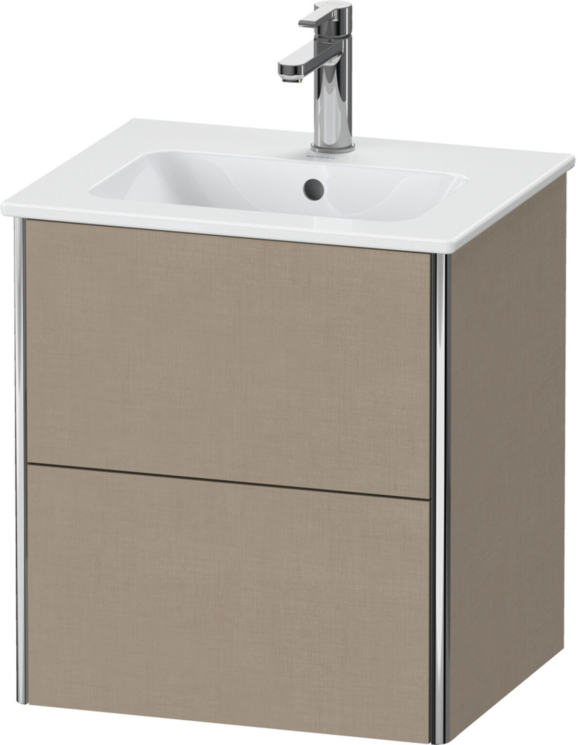 Duravit Waschtischunterschrank XSquare Compact 51x41,8x56cm, 2 Schubk., wandhängend, Leinen (XS430607575)