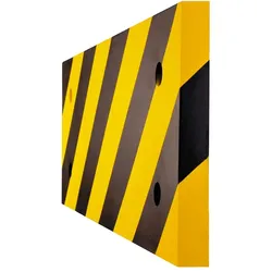 PROREGAL Prallschutz aus Polyurethanschaum für Rundsäulen zum Aufdübeln | HxBxT 20x50x2cm | UV- & lösungsmittelbeständig | Schwarz-Gelb