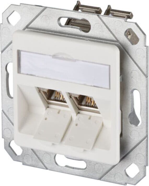 BTR NETCOM Anschlussdose, Cat.6A 2xRJ45,Upk,rws TN E-DATmod-2Upk-rws (1309121102-E-90)