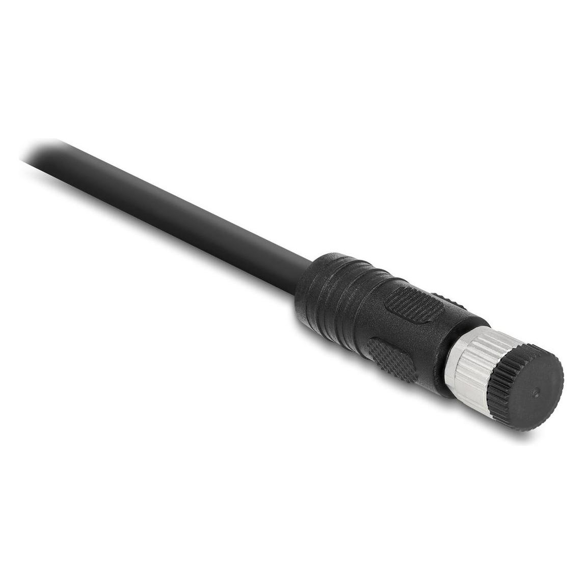 Delock Schutzkappe für M12 Buchse verschraubbar Kunststoff IP67 staub- und wasserdicht schwarz (60845)