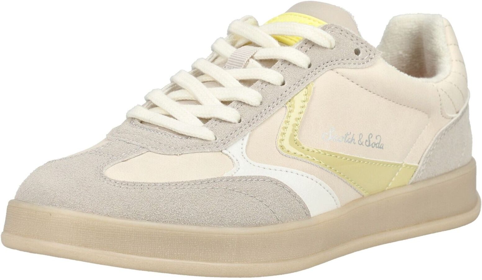 Sneaker SCOTCH & SODA "Scotch & Soda Sneaker Lederimitat", Damen, Gr. 40, Textil, beige, Lederimitat, Schuhe Sneaker