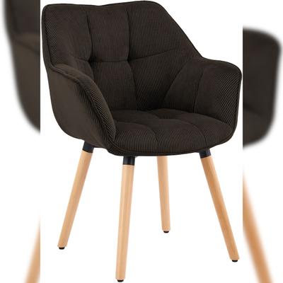 CLP Esszimmerstuhl Milford Cord Cord HBT: 82x63x60 cm dunkelbraun Cord