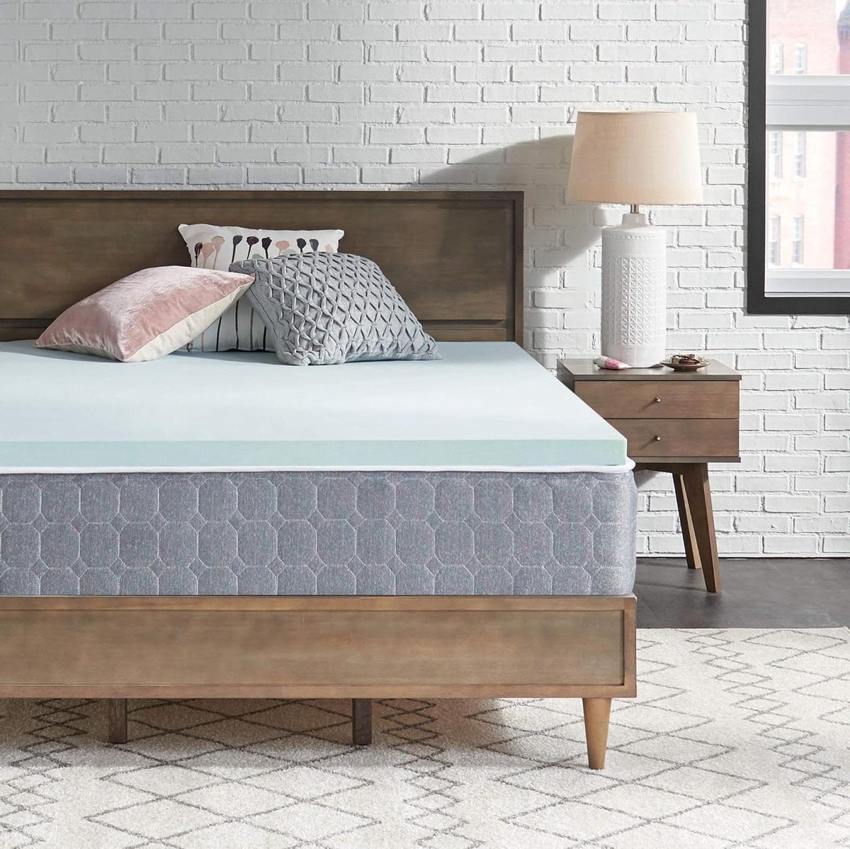 Matrastopper Blauw - Comfort Verhoging met Gel Doordrenkt Schuim - 5 cm dikte