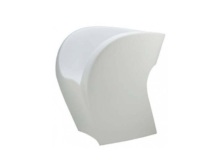 MOROSO fauteuil LITTLE ALBERT (Blanc - Polyéthylène translucide)