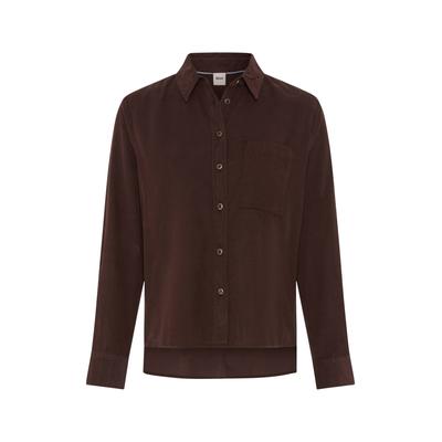 Klassische Bluse BRAX "Style VICA", Damen, Gr. 34, dunkelbraun, Web, 100% Baumwolle, Blusen Bluse