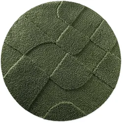 WECONhome Badteppich Davie kiefern grün 80 cm rund