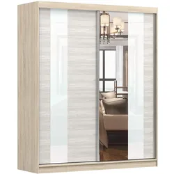 SCHWEBETÜRENSCHRANK Multi 32 Sonoma Eiche/Kathult Weiß 183 cm