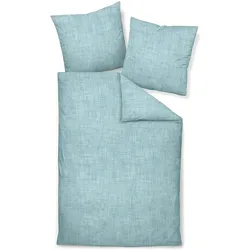 Janine, Bettwäsche, Soft-Cotton Bettwäsche Cortina 71005 blau (Bettwäsche Set, 80x80 cm)