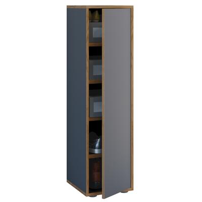 Schuhschrank VCM "XL Holz Großer Schuhschrank Schuhkommode Salia B30", grau (anthrazit), Obermaterial: 100% Holz Wood., Schränke, Schuhschrank