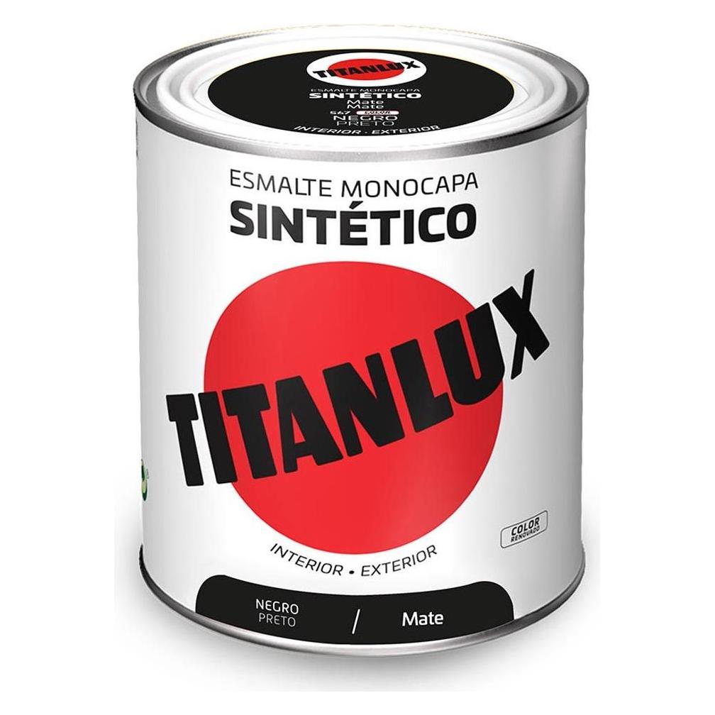 Titanlux 5809006 Enamel Single Layer Black Matte 750ml (750 ml) (45283859)