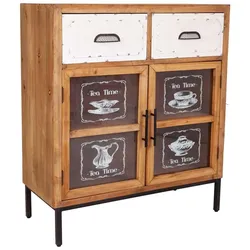 SIDEBOARD aus Holz und Metall 80x37x91 cm