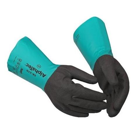 Ansell Chemikalienschutzhandschuhe AlphaTec 58-270 Größe 10 flaschengrün/anthrazitgrau EN 388, EN 374, EN 1 (10) (58-270-10)