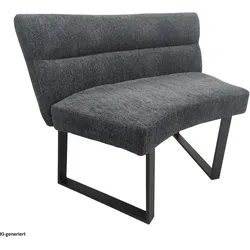 HTI-Living, Sitzbank, Runde Bank Liron Anthrazit (108 cm)