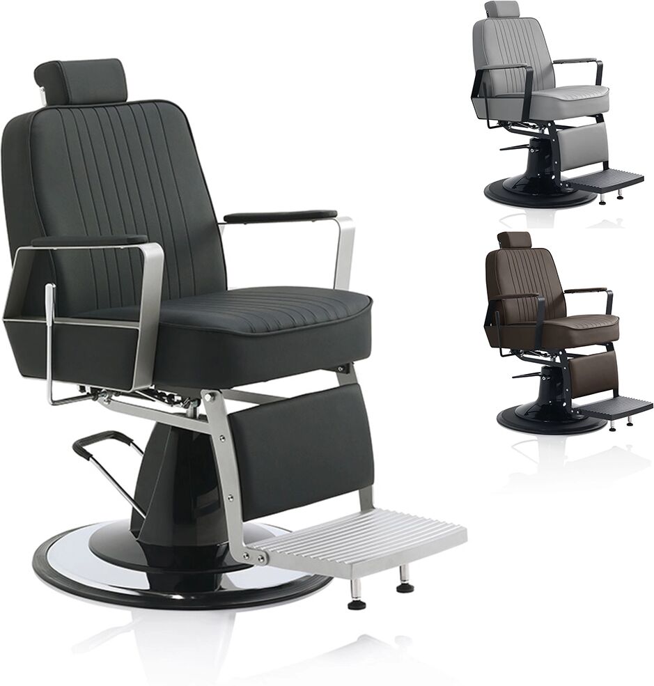 Xanitalia Poltrona Barbiere Hair Graffiti XaniPro Poltrona Barber Reclinabile Professionale MARRONE