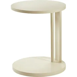 Aura Beistelltisch 62 cm, cremefarben, Buchenholz