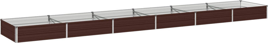 Rio Outdoor Raised Garden Bed Brown 24cm H x 480cm W x 80cm D