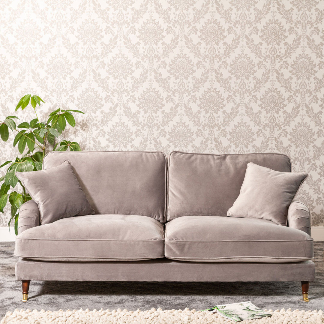 Hykkon Fabiola Velvet Sofa Grey 4