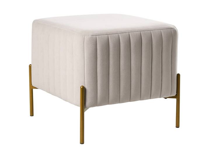 HOCKER Samtstoff Cremeweiß Utah