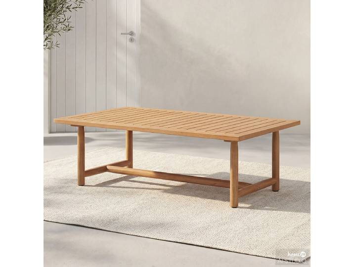 Table basse lounge Acacia massif huilé 110 x 35 x 62cm Marron/Acacia brun
