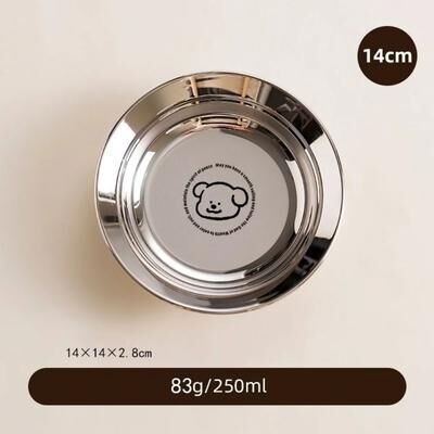 Inspired Living Stainless Steel Mini Round Plates Portion Control, Unbreakable & Dishwasher Safe dog 5.51 Inches