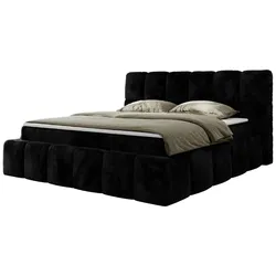 Boxbett mit Bettkasten  ¦ schwarz ¦ Maße (cm): B: 194 H: 113