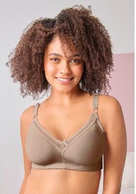 Plus Size Women's Leading Lady® Soft Support Cotton Wireless Bra by Leading Lady in Sand (Size 36 A/B)