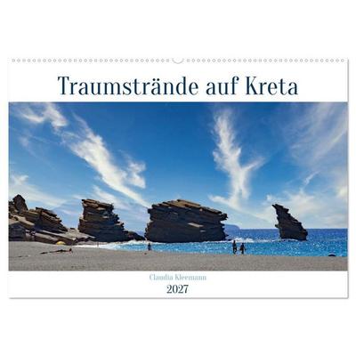 Traumstrände auf Kreta (Wandkalender 2027 DIN A2 quer), CALVENDO Monatskalender