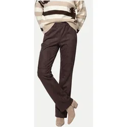 Straight Leg Velours Hose 567-black coffee 36