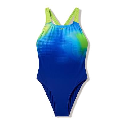 Badeanzug SPEEDO "für Mädchen", Kinder, Gr. 152 (146), N-Gr, blau (blu, grn), Obermaterial: 100% Polyester, Badeanzüge Badeanzug, schnelltrocknendes Material, Powerback-Design