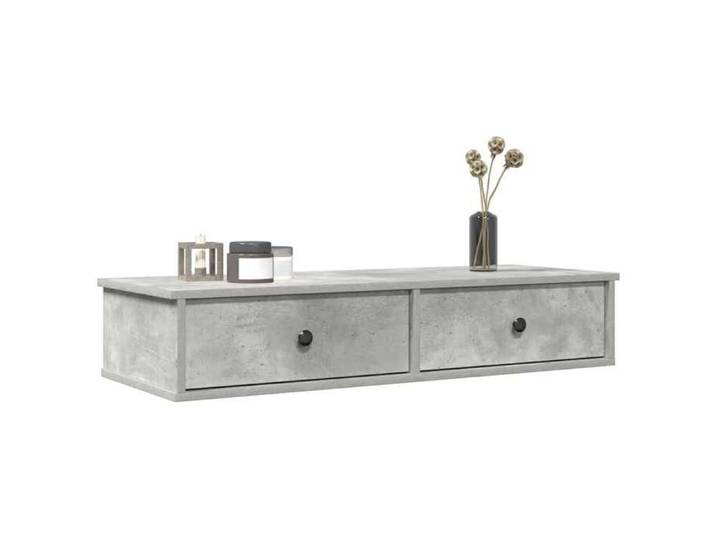 Étagère murale avec tiroirs gris béton bois d'ingénierie 859962