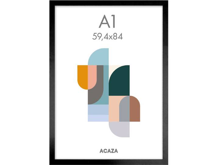 ACAZA Fotolijst - Fotokader - Fotolijst A1 - Fotokader A1 - 59\,4x84 cm - MDF Hout - Zwart