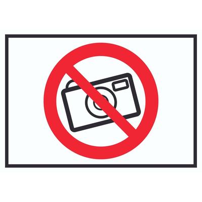 HB-Druck Fotografieren Verboten Symbol Schild Keine Photos A5 (148x210mm)