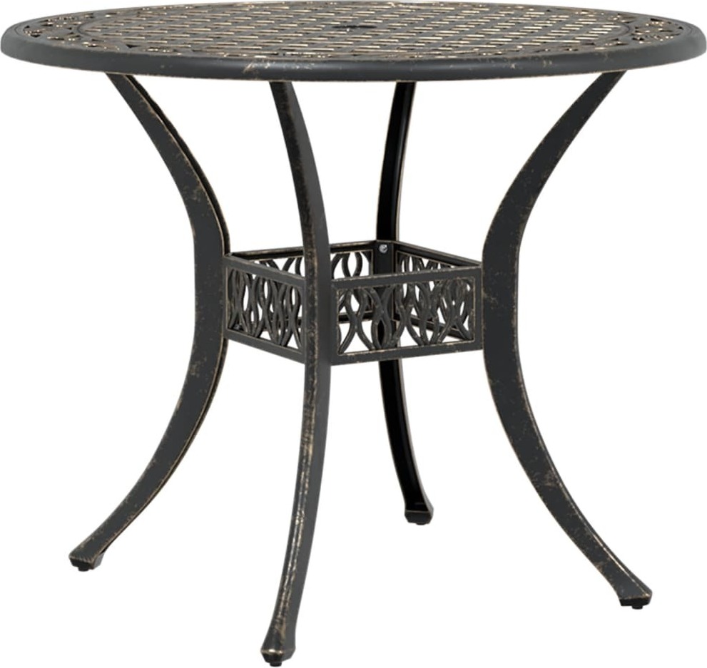 Gartentisch Bronzen Ø90x75 cm Aluminiumguss