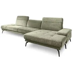 ComfortPlan Ecksofa Almeria Stoff Green