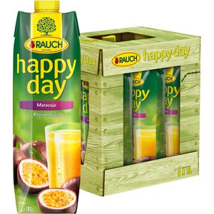 RAUCH Saft Happy Day Maracuja, Tetrapack, je 1 Liter, 6 Stück